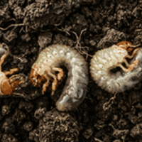 grubs in dirt